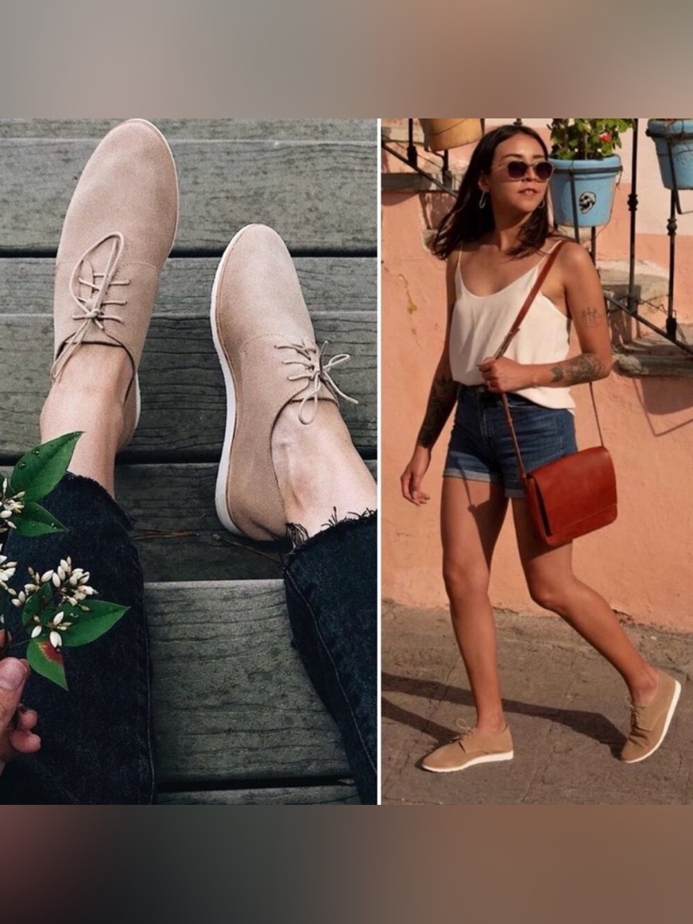 Nisolo Sedona Travel Derby Women’s Dusty Rose Suede Lace-Up Sneakers